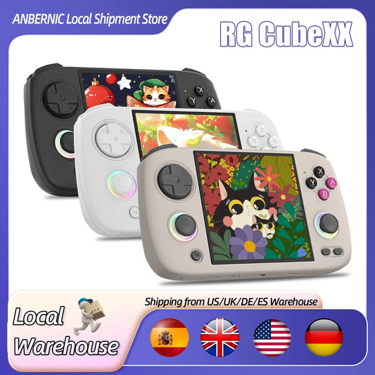 RG Cubexx Retro Handheld Game Console 3.95 Inch IPS Screen Linux System Built-In 64G TF Card 5056 Games Support HD Out