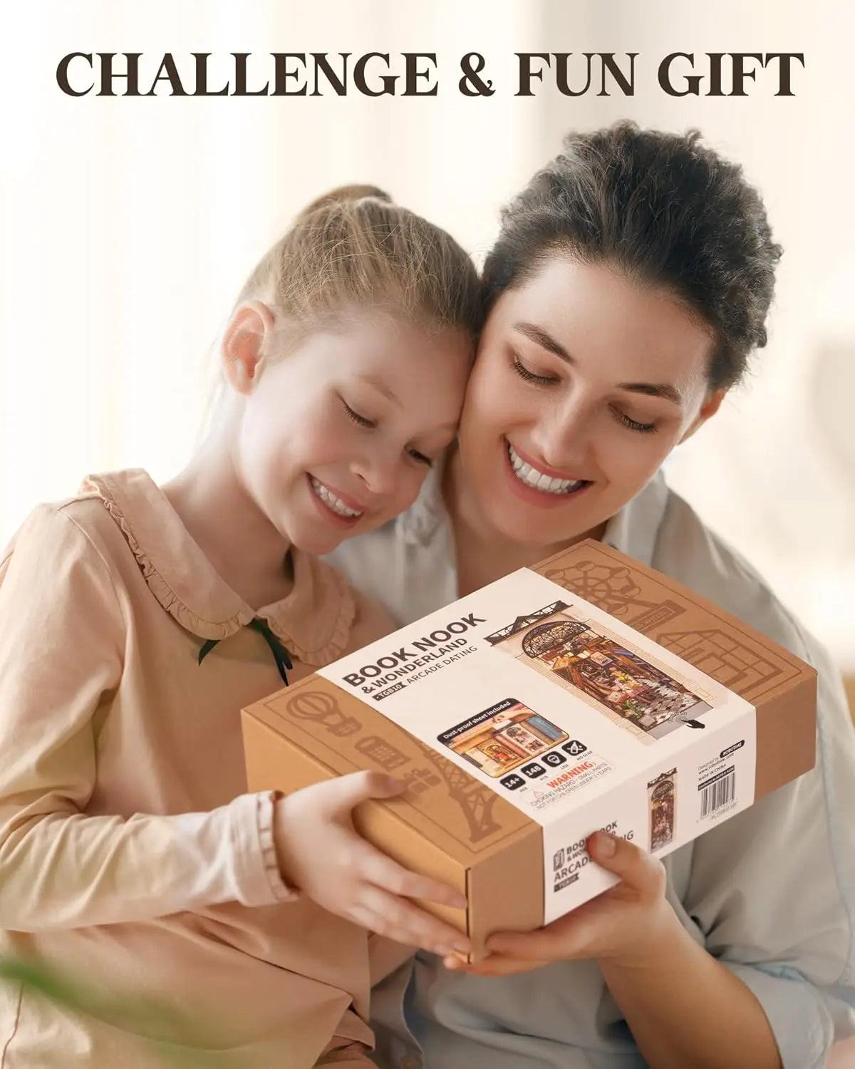 Arcade Dating Booknook with Dust Cover DIY Miniature Dolls House Kit 3D Wooden Puzzle Bookend Bookshelf Decor Gift