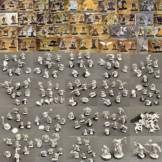 Pathfinder Board Game Dungeons Miniatures Male Elf Human Fighter Dwarf Barbarian Rust Monster Half Orc Role Playing Figures