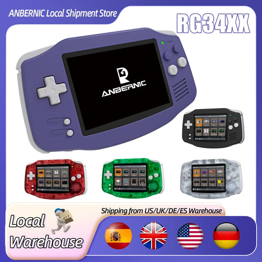 RG34XX 64Bit Retro Handheld Game Player 3.4-Inch IPS Screen Hd-Support TV Portable Game Console 3500Mah Streaming Gift