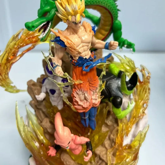 Dragon Ball 6Th Anniversary Goku High Quality Edition Gk Muscle Dance Cloud Anime Handmade Model Statue Trendy Play Box Gift