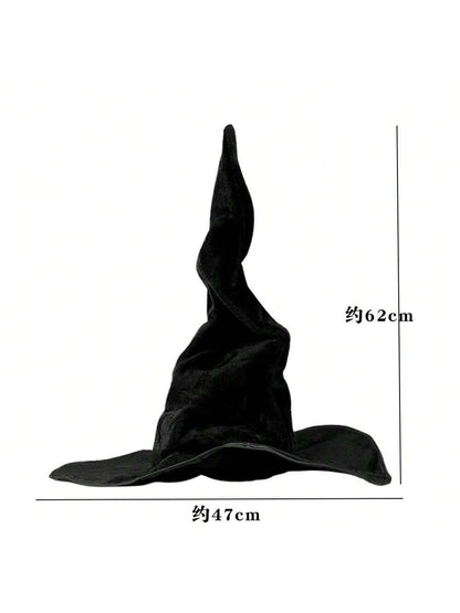 Halloween Black Witch Hat Wicked Witch Costume Hat Women Cosplay