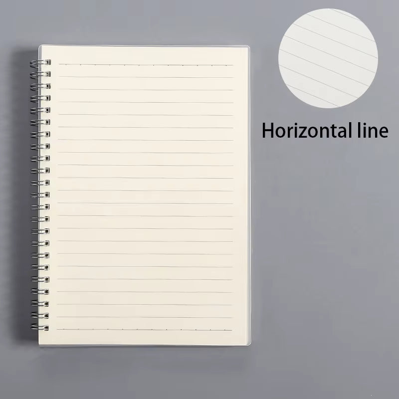 A5/B5 Notebook Spiral Book Coil Planner Lined Blank Grid Paper Journal Diary Sketchbook for School Supplies Stationery Office