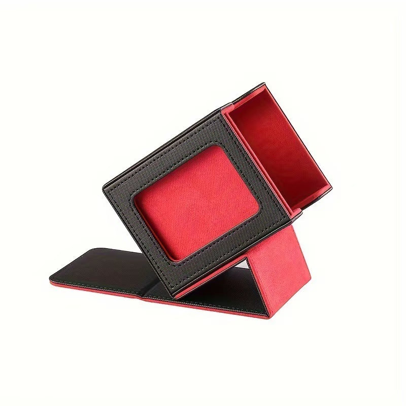 100+Card Box Storage Boxes, PU Leather Containers, Game Card Holder Collection Storage Boxes, Random: New/Old Version