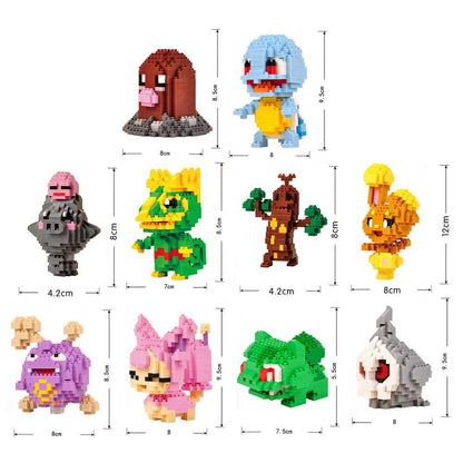 34 New Style Pokémon Mini Building Blocks Cartoon Pikachu Animal Model Educational Game Graphic Pokémon Toy
