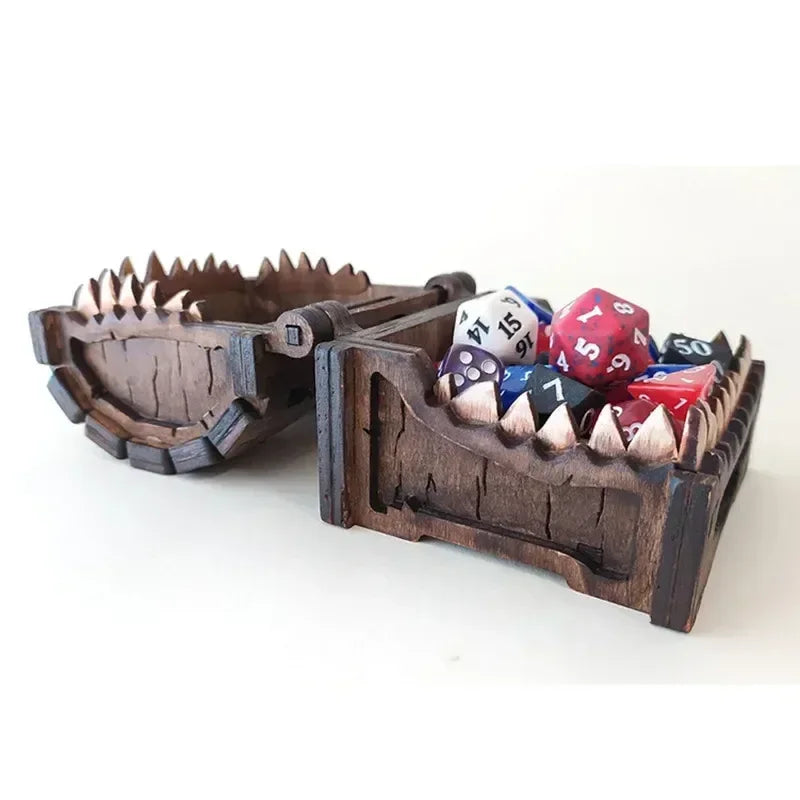 In Stock Dungeons & Dragons Game Figures Wooden Mimic Figure Dnd Creative Monster Treasure Chest Figurine Box Halloween Toy Gift
