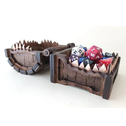 In Stock Dungeons & Dragons Game Figures Wooden Mimic Figure Dnd Creative Monster Treasure Chest Figurine Box Halloween Toy Gift