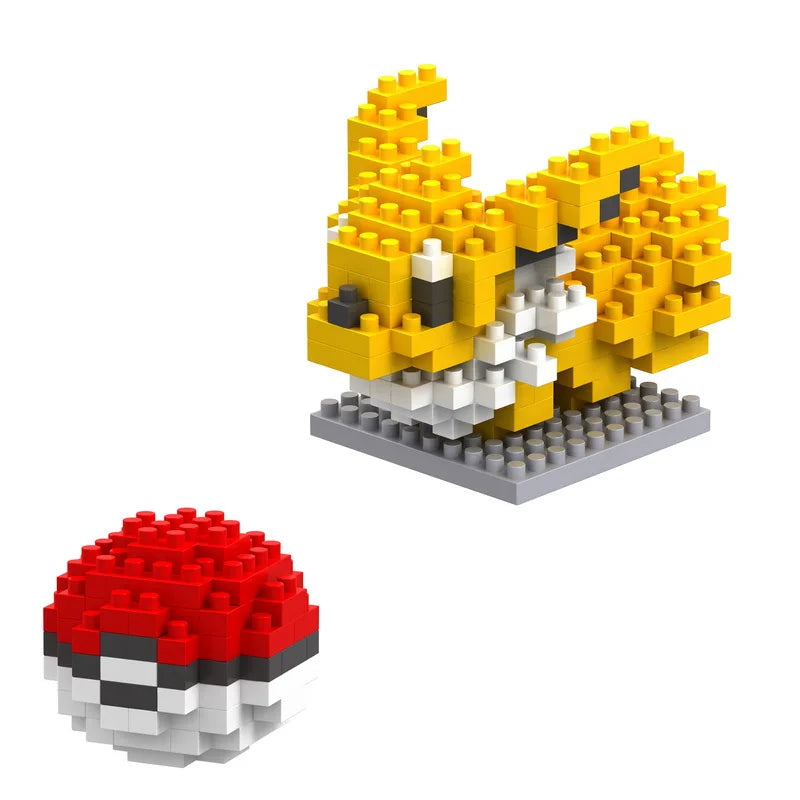 34 New Style Pokémon Mini Building Blocks Cartoon Pikachu Animal Model Educational Game Graphic Pokémon Toy