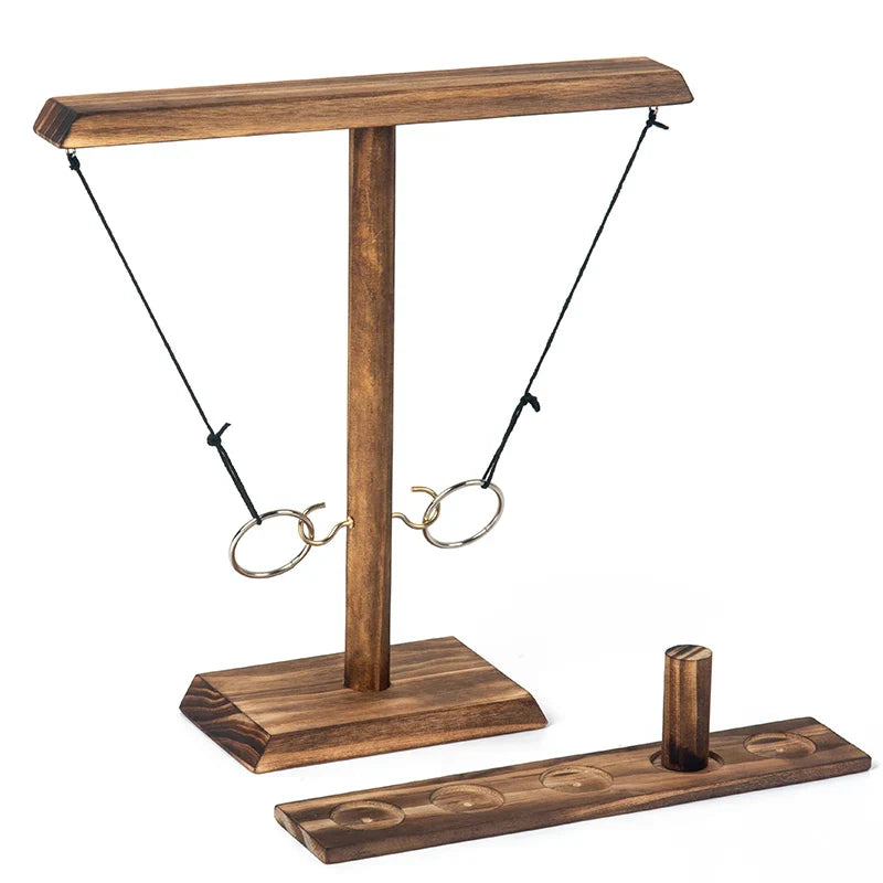 Hook and Ring Game Handmade Wooden Toss Game for Kids and Adults,Yard Games,Toss Game for Bars,Home,Party