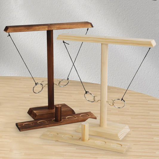 Hook and Ring Game Handmade Wooden Toss Game for Kids and Adults,Yard Games,Toss Game for Bars,Home,Party
