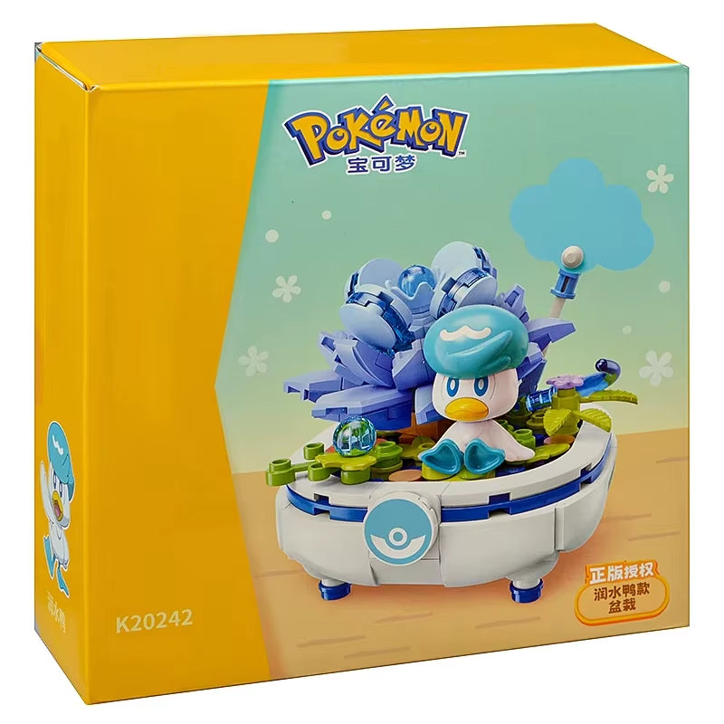 Pokémon Series Building Blocks Pikachu Psyduck Pogaman Cartoon Scene Model Bricks Collection Ornaments Kids Toys Holiday Gifts