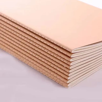 Notebook A5 Kraft Cover Vintage Diary Blank/Grid/Lined Stationery Planner Writing Paper for Students School Office Supplies