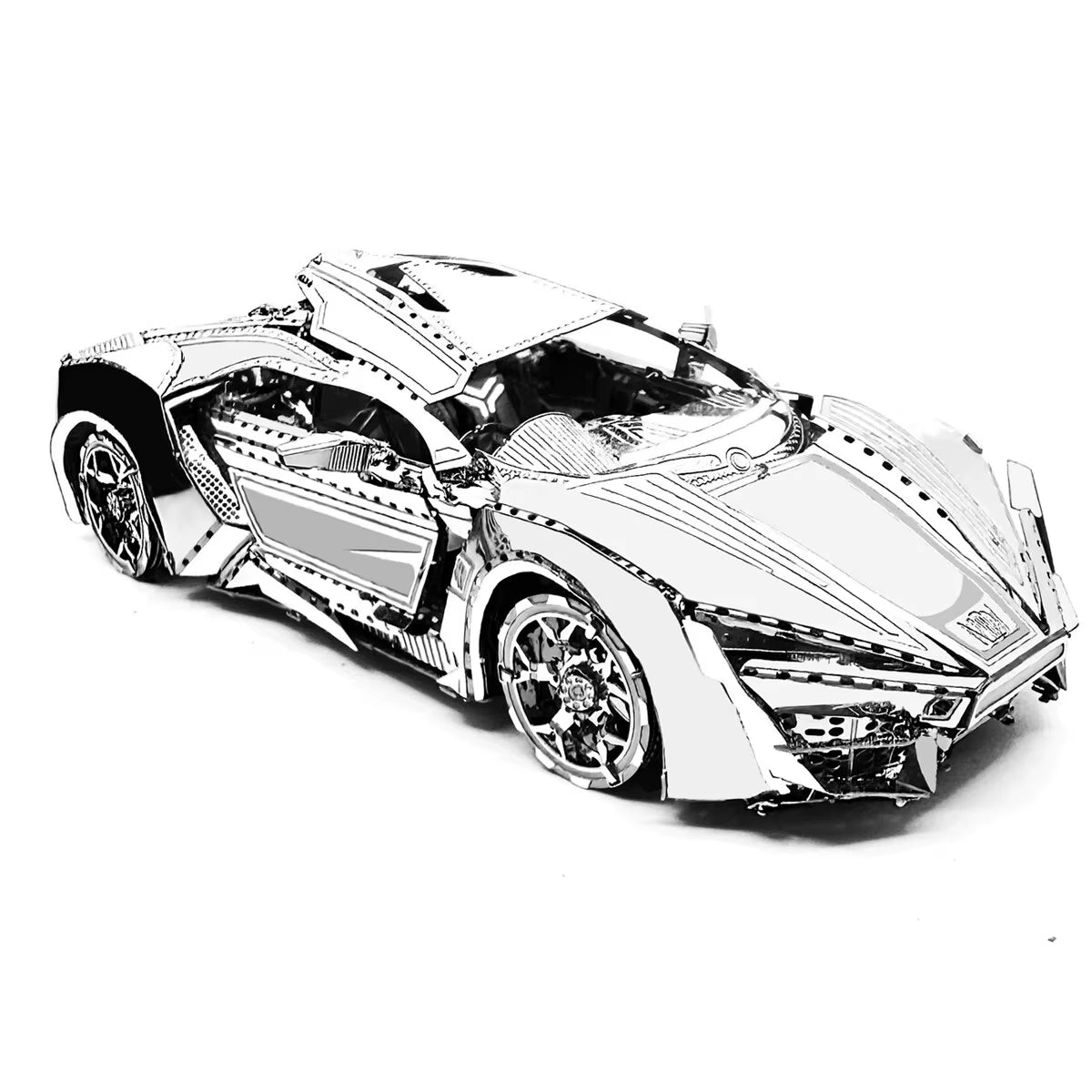 Sports Car Assemble Your Own 3D Metal Puzzle - DIY High Difficulty Hand-Assembled Model!