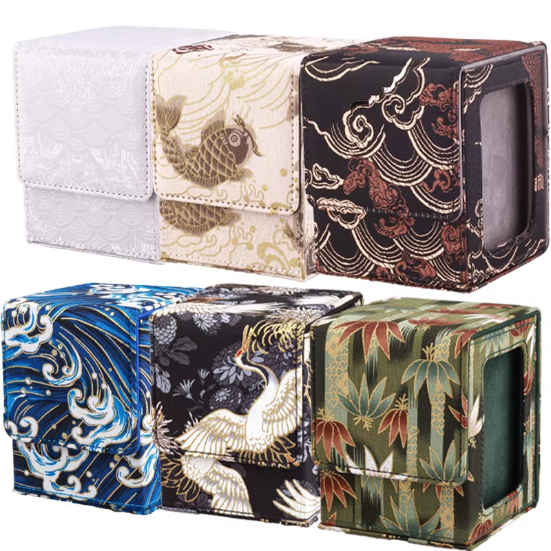 120+ Trading Card Deck Box with Display Window MTG PTCG TCG Board Games Collectible Card Cases YGO Magnetic Organiser Case Gift