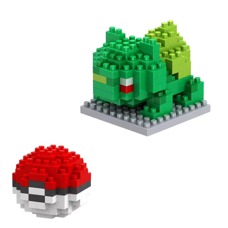 34 New Style Pokémon Mini Building Blocks Cartoon Pikachu Animal Model Educational Game Graphic Pokémon Toy