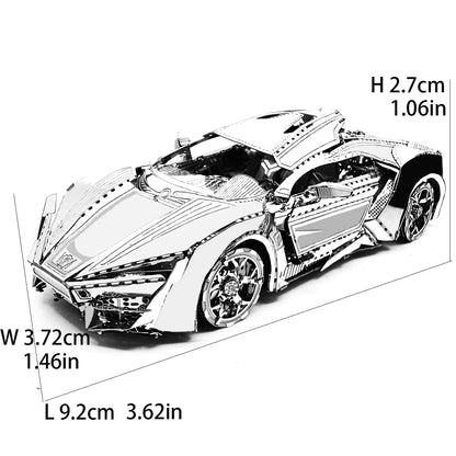 Sports Car Assemble Your Own 3D Metal Puzzle - DIY High Difficulty Hand-Assembled Model!