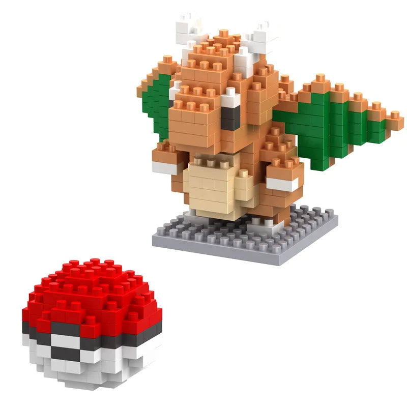 34 New Style Pokémon Mini Building Blocks Cartoon Pikachu Animal Model Educational Game Graphic Pokémon Toy