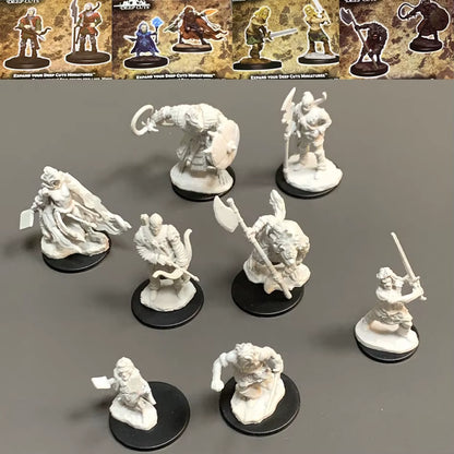Pathfinder Board Game Dungeons Miniatures Male Elf Human Fighter Dwarf Barbarian Rust Monster Half Orc Role Playing Figures