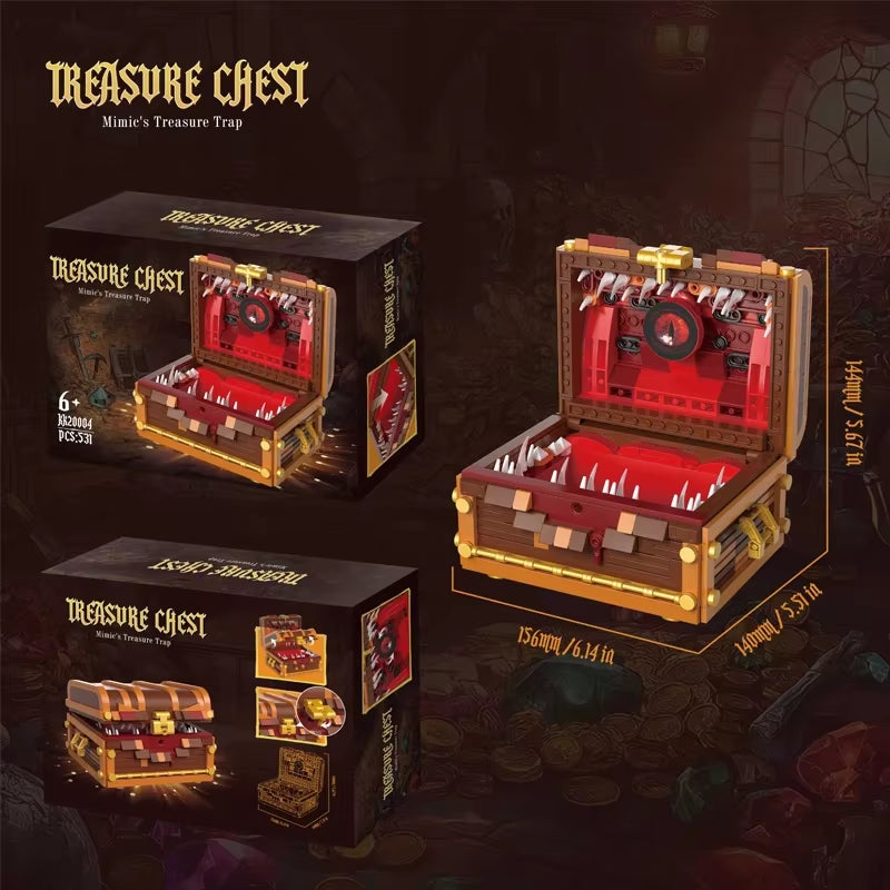 531PCS Dungeons Monster Treasure Chest Building Blocks Set Dark Souls Creative Monster Box Brick Kids DIY Toys Holiday Gifts