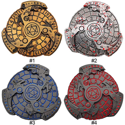 7 in 1 Fingertip Gyro Style Dnd Metal Dice Metal Dnd Dice with D&D Dice Box DND Roulette Dice Spinner for Role-Play Games Player