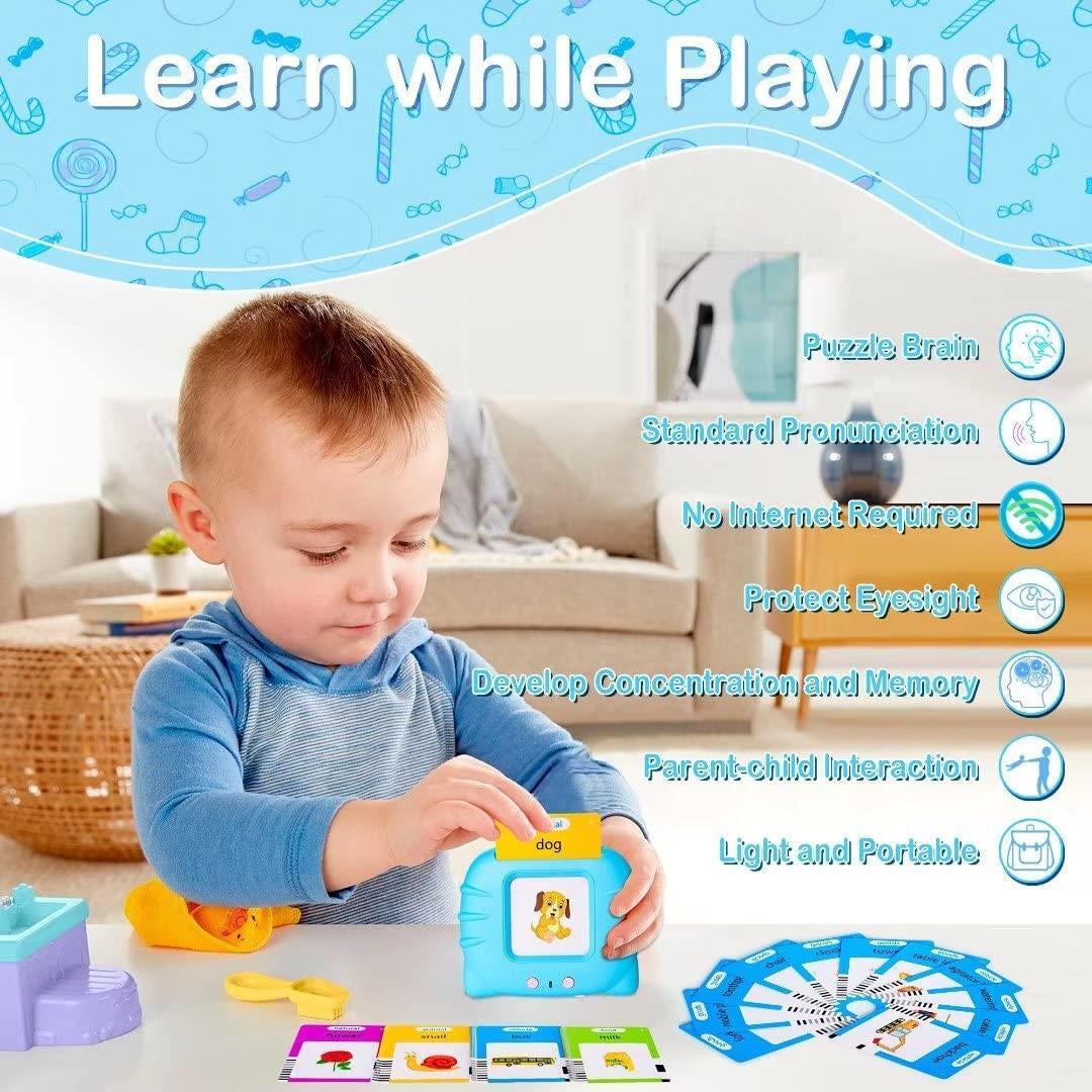 224 WORD TALKING FLASH CARDS EARLY LEARNING TOY 2-6 TODDLER CHILD PRESCHOOL BLUE