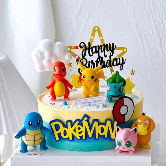 13 Pcs/Set Pokemon Cake Decoration Toppers Happy Birthday Pikachu Pokemon UK