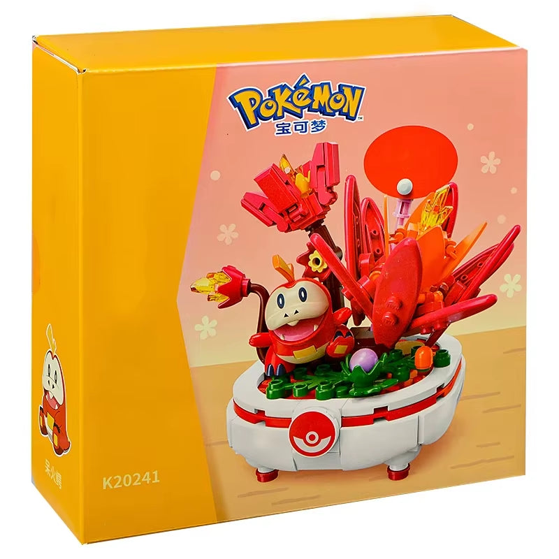 Pokémon Series Building Blocks Pikachu Psyduck Pogaman Cartoon Scene Model Bricks Collection Ornaments Kids Toys Holiday Gifts