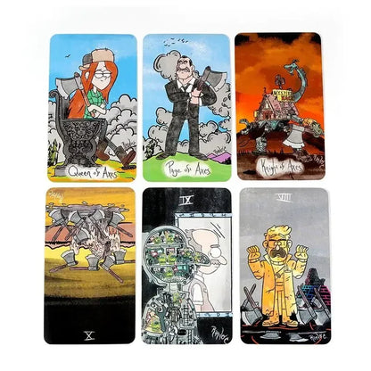 Mystery Tarot Cards a 78 Deck Gravity Falls Inspired 78 Card Deck English Version Witchy Beginner Tarot Board Games