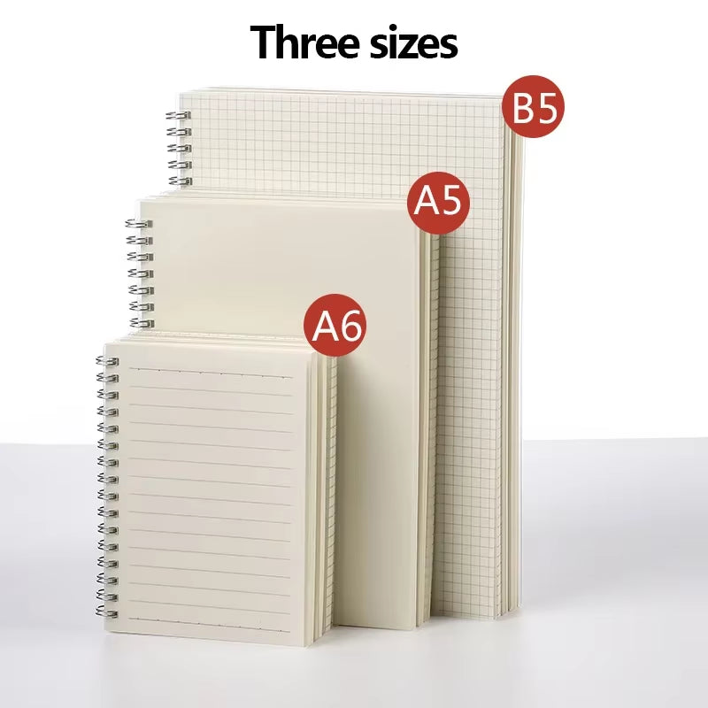 A5/B5 Notebook Spiral Book Coil Planner Lined Blank Grid Paper Journal Diary Sketchbook for School Supplies Stationery Office