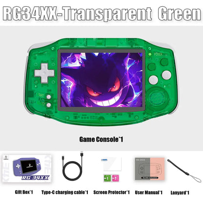 RG34XX 64Bit Retro Handheld Game Player 3.4-Inch IPS Screen Hd-Support TV Portable Game Console 3500Mah Streaming Gift