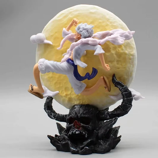 14Cm One Piece Luffy Anime Figure Figurine Gear 5 Luffy Figure Statue Doll Ornament Collection PVC Model Toys Gift for Boys