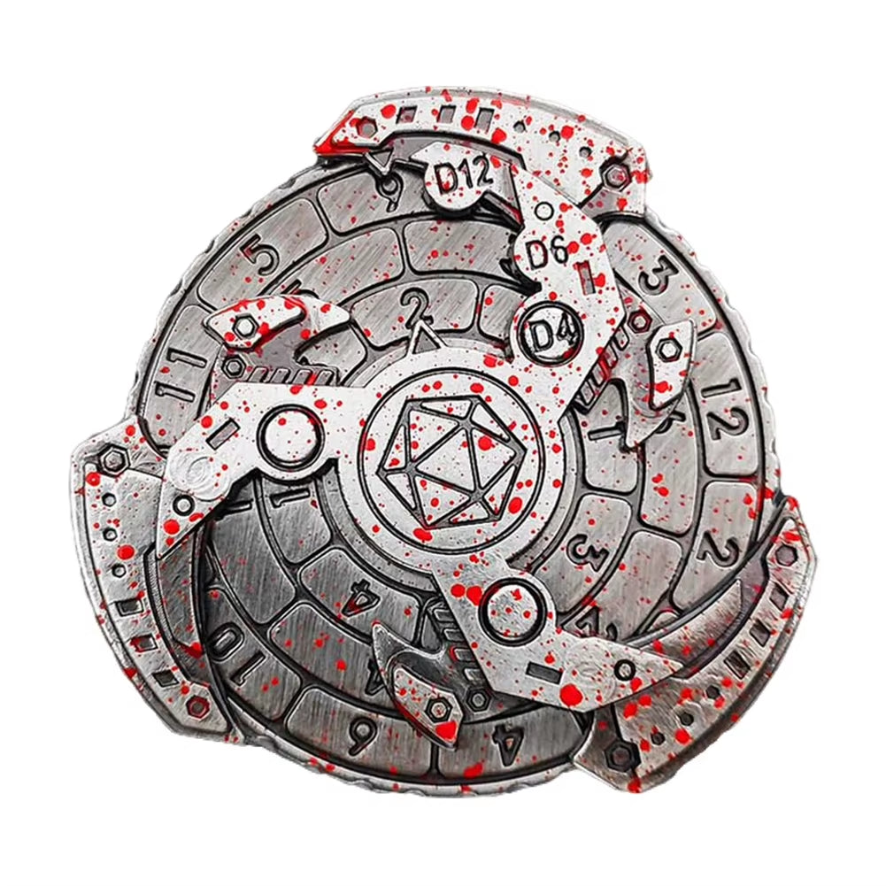 7 in 1 Fingertip Gyro Style Dnd Metal Dice Metal Dnd Dice with D&D Dice Box DND Roulette Dice Spinner for Role-Play Games Player