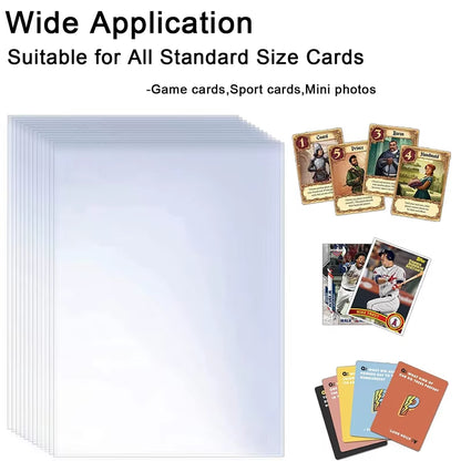 100-1000Pcs Card Sleeves Transparent Playing Cover Clear Protector Cards Holder for Board Game ID Trading Folder Photo Pouch