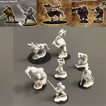 Pathfinder Board Game Dungeons Miniatures Male Elf Human Fighter Dwarf Barbarian Rust Monster Half Orc Role Playing Figures