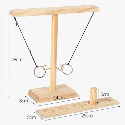 Hook and Ring Game Handmade Wooden Toss Game for Kids and Adults,Yard Games,Toss Game for Bars,Home,Party