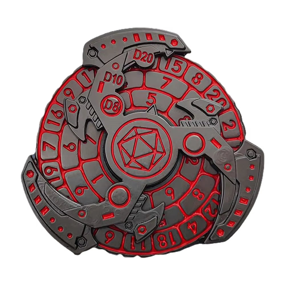 7 in 1 Fingertip Gyro Style Dnd Metal Dice Metal Dnd Dice with D&D Dice Box DND Roulette Dice Spinner for Role-Play Games Player