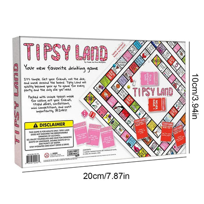 Tipsy Land Drinking Games Fun Drinking Board Game Interactive Board Games Girls Night Drinking Games for Adults Games