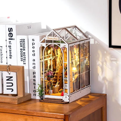 Rolife DIY Book Nook Wooden Miniature Doll House for Bookshelf Insert Furniture