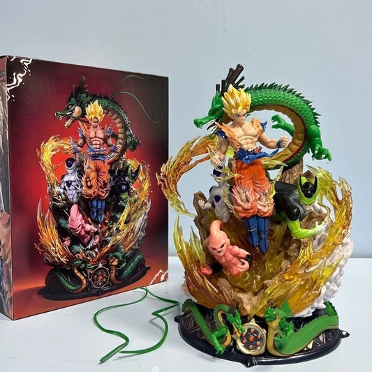 Dragon Ball 6Th Anniversary Goku High Quality Edition Gk Muscle Dance Cloud Anime Handmade Model Statue Trendy Play Box Gift