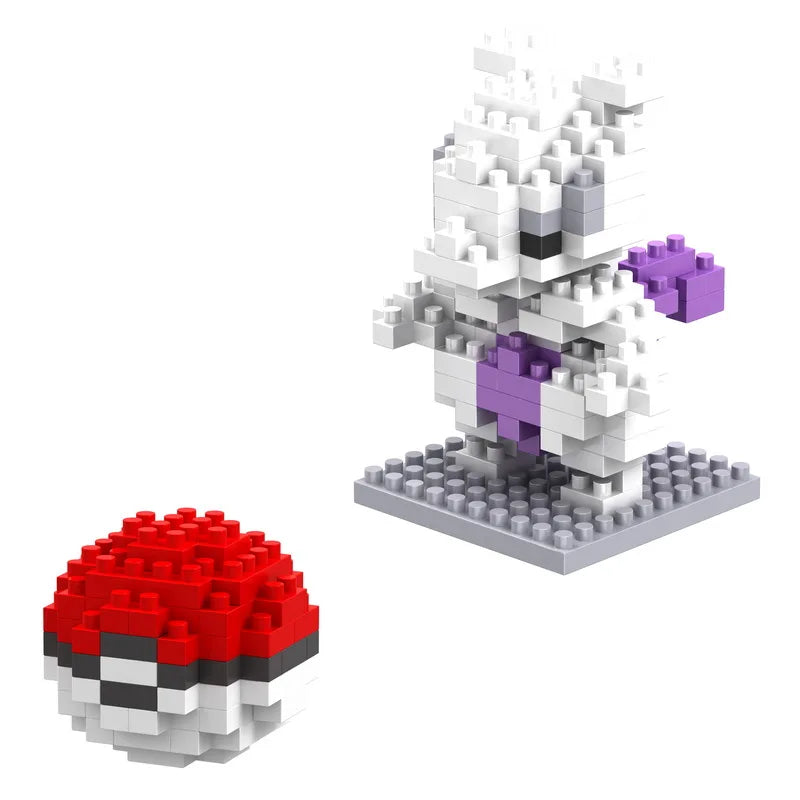 34 New Style Pokémon Mini Building Blocks Cartoon Pikachu Animal Model Educational Game Graphic Pokémon Toy