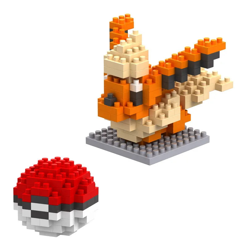 34 New Style Pokémon Mini Building Blocks Cartoon Pikachu Animal Model Educational Game Graphic Pokémon Toy