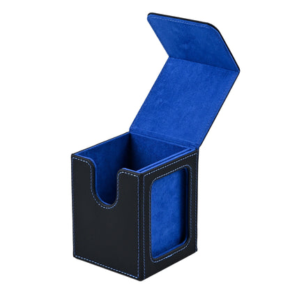 100+Card Box Storage Boxes, PU Leather Containers, Game Card Holder Collection Storage Boxes, Random: New/Old Version