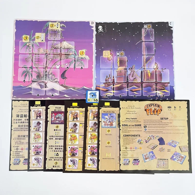 Captain Flip - the Ultimate Family Card Game - Fast-Paced Strategic Board Game for 2-6 Players - Fun Tabletop Party Game