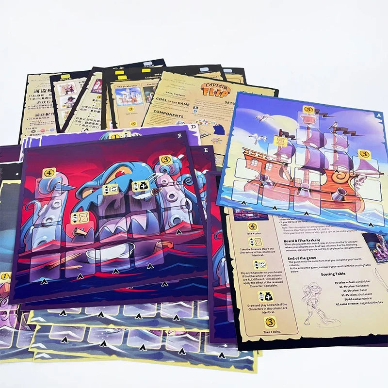 Captain Flip - the Ultimate Family Card Game - Fast-Paced Strategic Board Game for 2-6 Players - Fun Tabletop Party Game