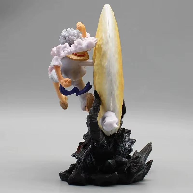 14Cm One Piece Luffy Anime Figure Figurine Gear 5 Luffy Figure Statue Doll Ornament Collection PVC Model Toys Gift for Boys