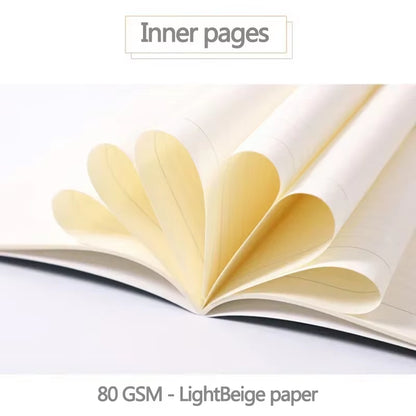 Notebook A5 Kraft Cover Vintage Diary Blank/Grid/Lined Stationery Planner Writing Paper for Students School Office Supplies