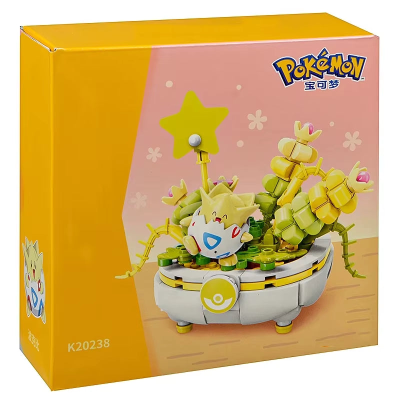Pokémon Series Building Blocks Pikachu Psyduck Pogaman Cartoon Scene Model Bricks Collection Ornaments Kids Toys Holiday Gifts