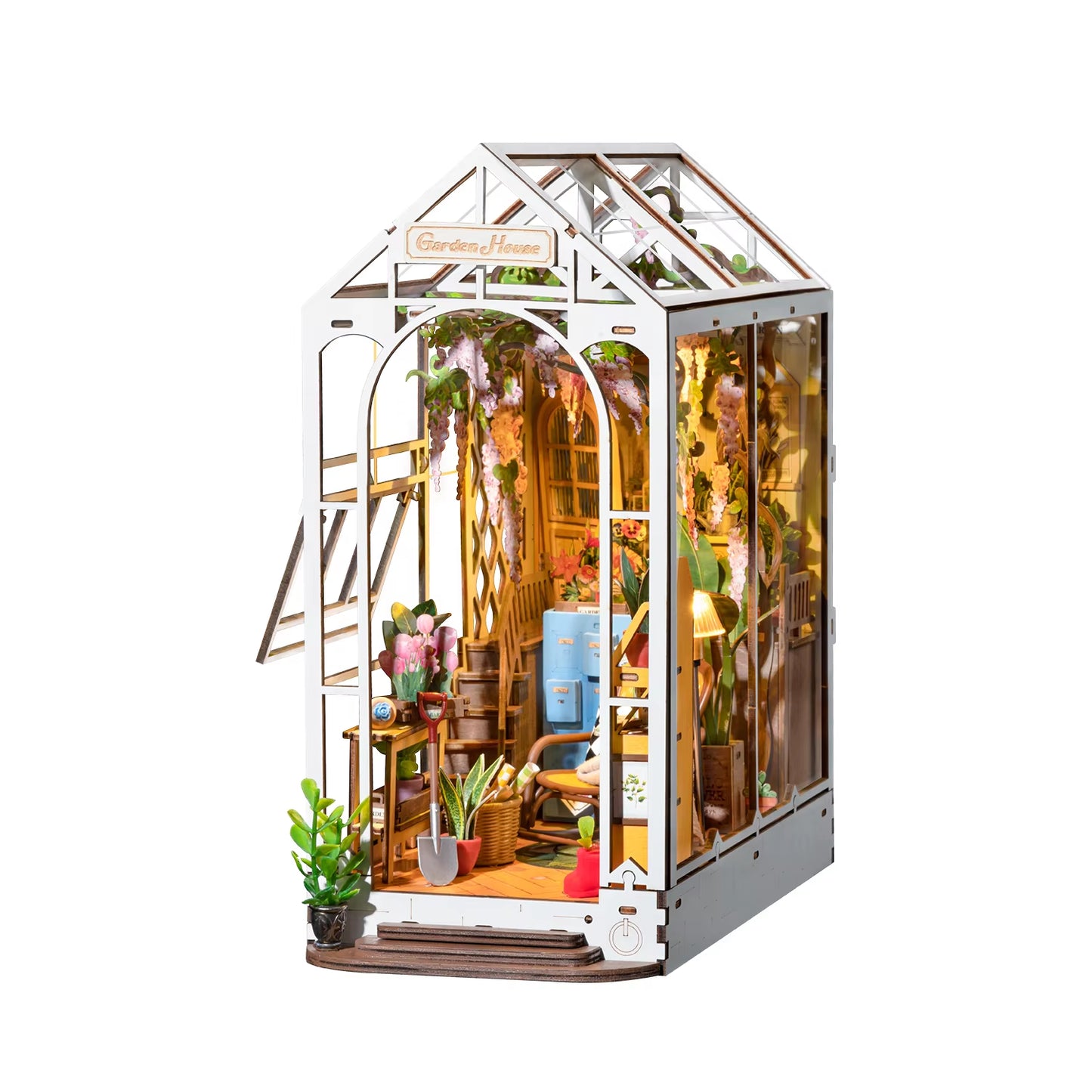 Rolife DIY Book Nook Wooden Miniature Doll House for Bookshelf Insert Furniture