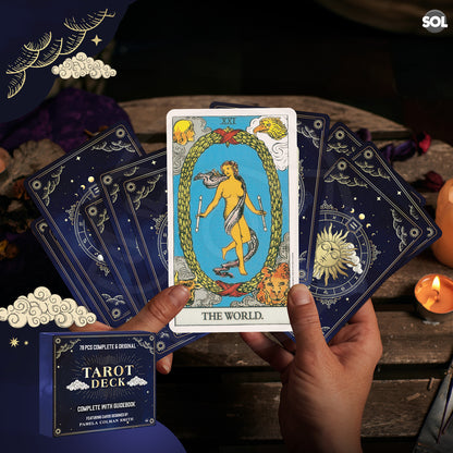 78 Tarot Cards Deck Set Box for Beginners and Party Games & Playing Guide Book