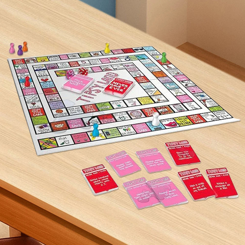 Tipsy Land Drinking Games Fun Drinking Board Game Interactive Board Games Girls Night Drinking Games for Adults Games